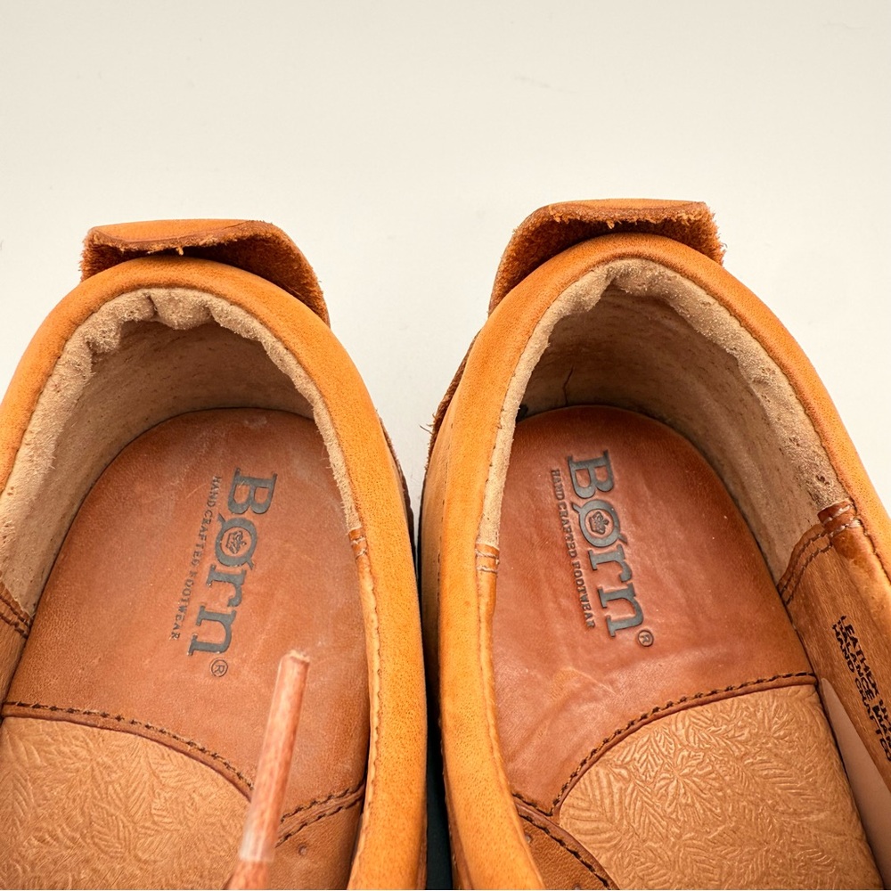 Born Sahara Tan Nubuck Leather Lace Up Driving Shoes Comfort  Women’s Size 8 - Picture 10 of 14